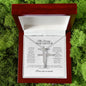 To My Daughter Catholic CZ Cross Necklace