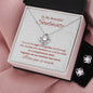 To My Soulmate - Lighthouse White Background - Love Knot Necklace & Earring Set