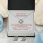 To My Soulmate - Lighthouse White Background - Love Knot Necklace & Earring Set
