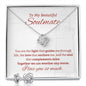 To My Soulmate - Lighthouse White Background - Love Knot Necklace & Earring Set
