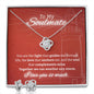 To My Soulmate - Lighthouse Red Background - Love Knot Necklace & Earring Set