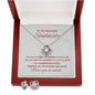 To My Soulmate - Lighthouse White Background - Love Knot Necklace & Earring Set
