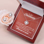 To My Soulmate - Lighthouse Red Background - Love Knot Necklace & Earring Set