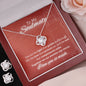 To My Soulmate - Lighthouse Red Background - Love Knot Necklace & Earring Set