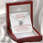 To My Soulmate - Lighthouse White Background - Love Knot Necklace & Earring Set