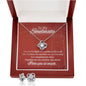 To My Soulmate - Lighthouse Red Background - Love Knot Necklace & Earring Set