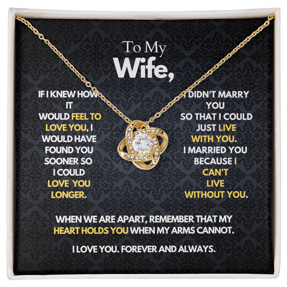 To My Wife - Heart Holds You - Necklace