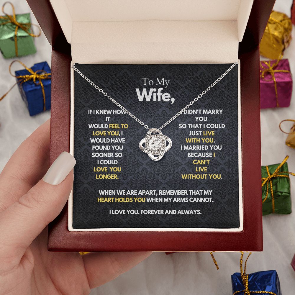 To My Wife - Heart Holds You - Necklace